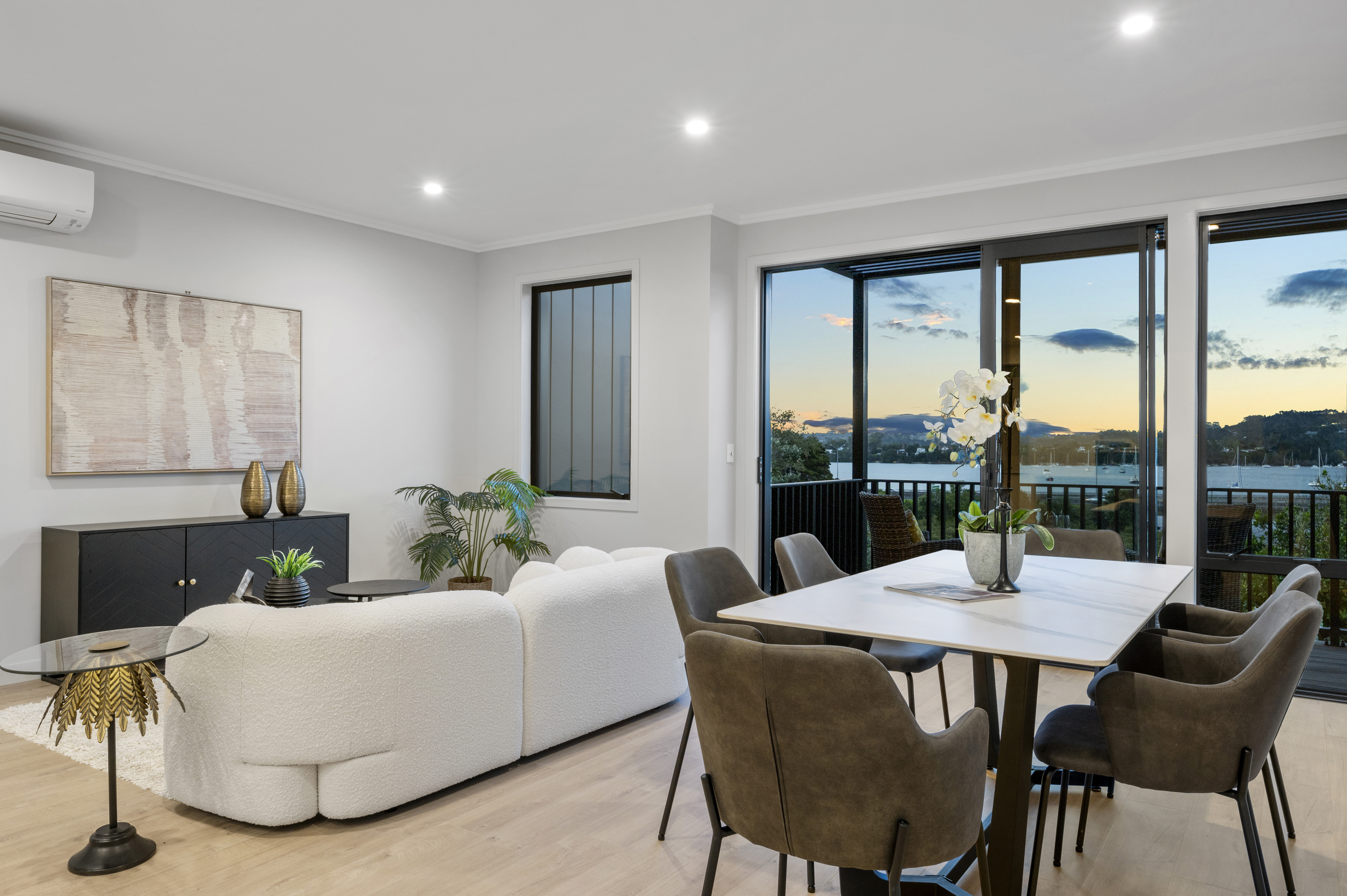 Classic Builders Hobsonville Point Dining and Lounge with Water View   Jev Matt v3