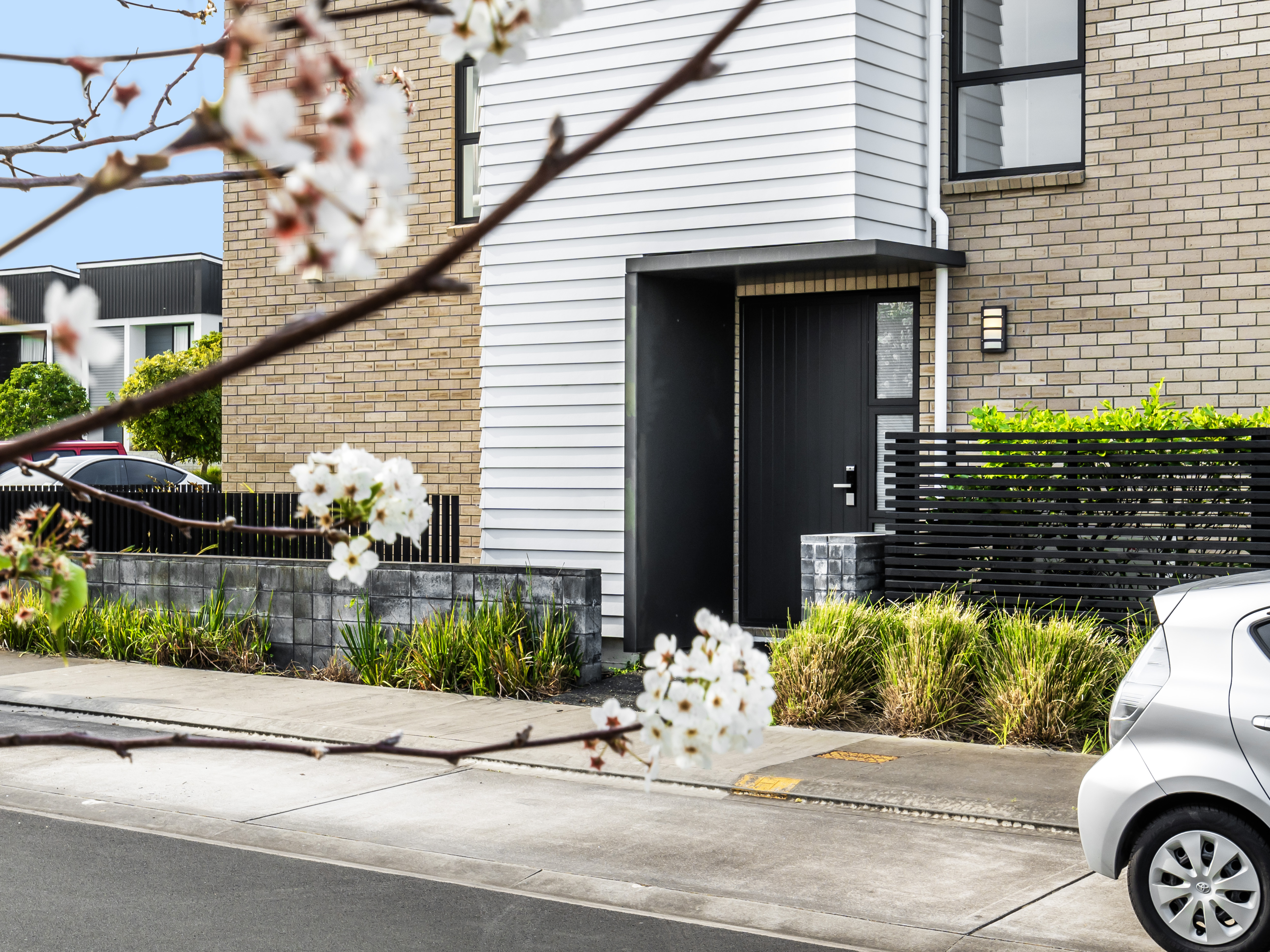 Contemporary street frontage with landscaped entry and architectural detailing Hobsonville Jev Matt.jpg
